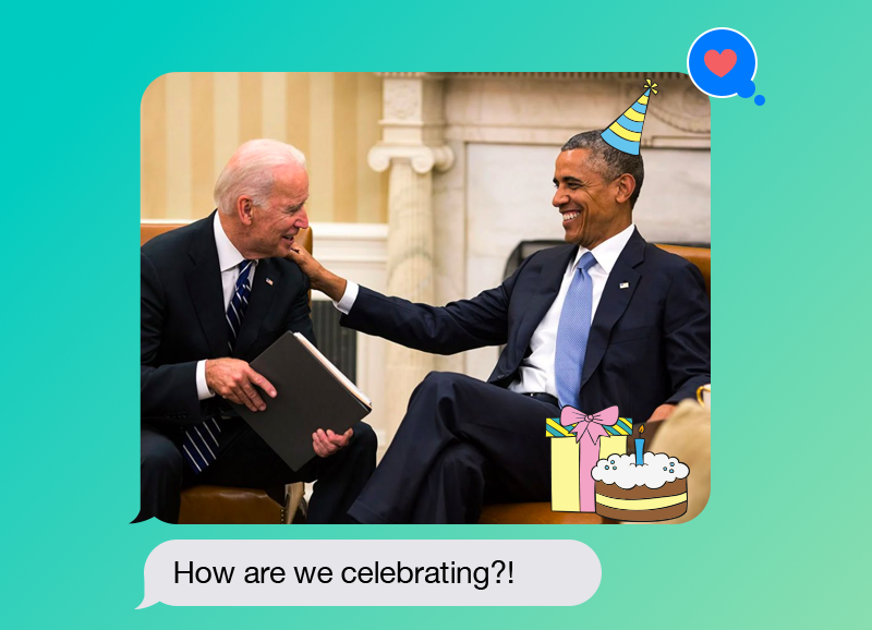 Photo Message: President Biden and President Obama